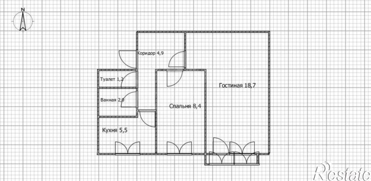 2-комн квартира улица Желябова, 17,  д. 17