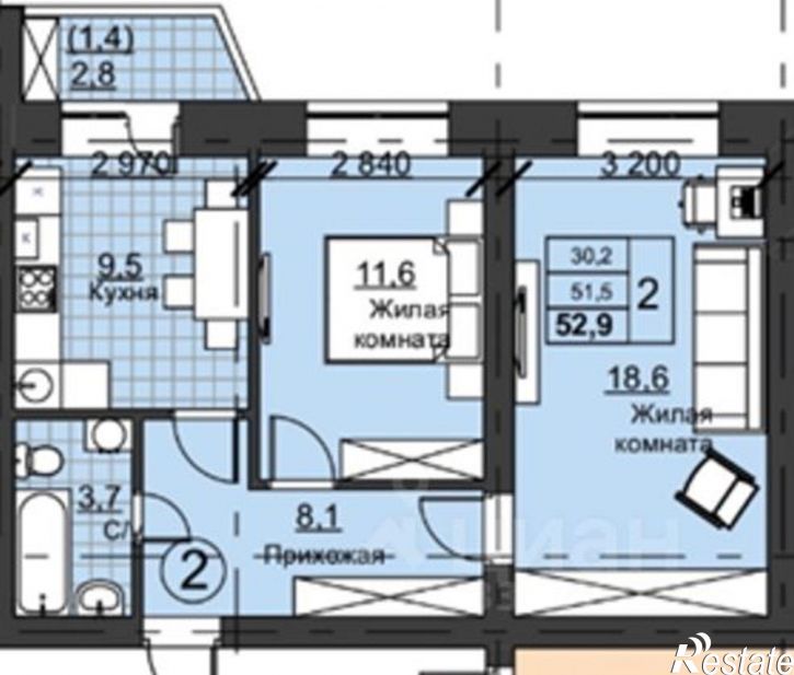2-комн квартира Северная улица, 13,  д. 13