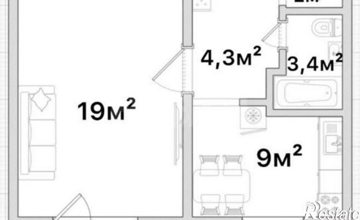 1-комн квартира Волгоградская улица, 1/2,  д. 1/2