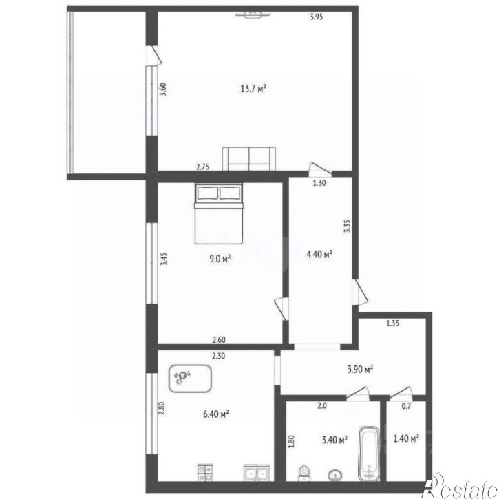2-комн квартира ул Казанская, 12,  д. 12