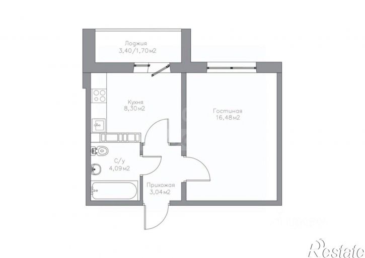 1-комн квартира улица Рокоссовского, 25/1 к6,  д. 25/1 к6