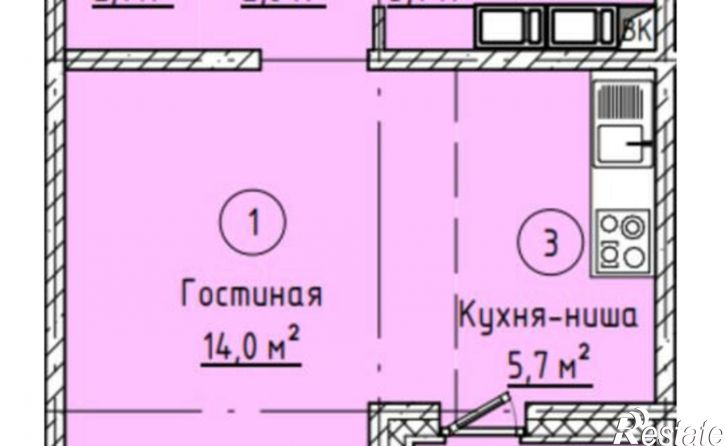 1-комн квартира улица Гаранькина, 26