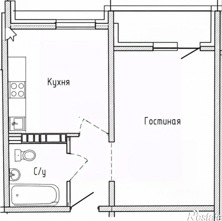 1-комн квартира улица Фронтовиков, 6,  д. 6