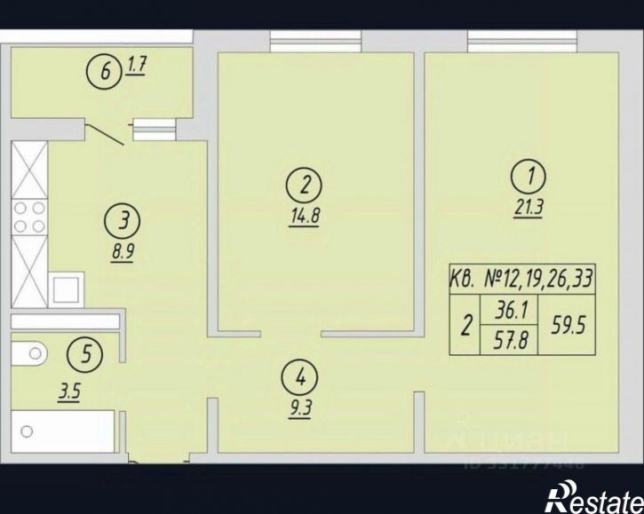 2-комн квартира Северный пр-д, 24/1,  д. 24/1