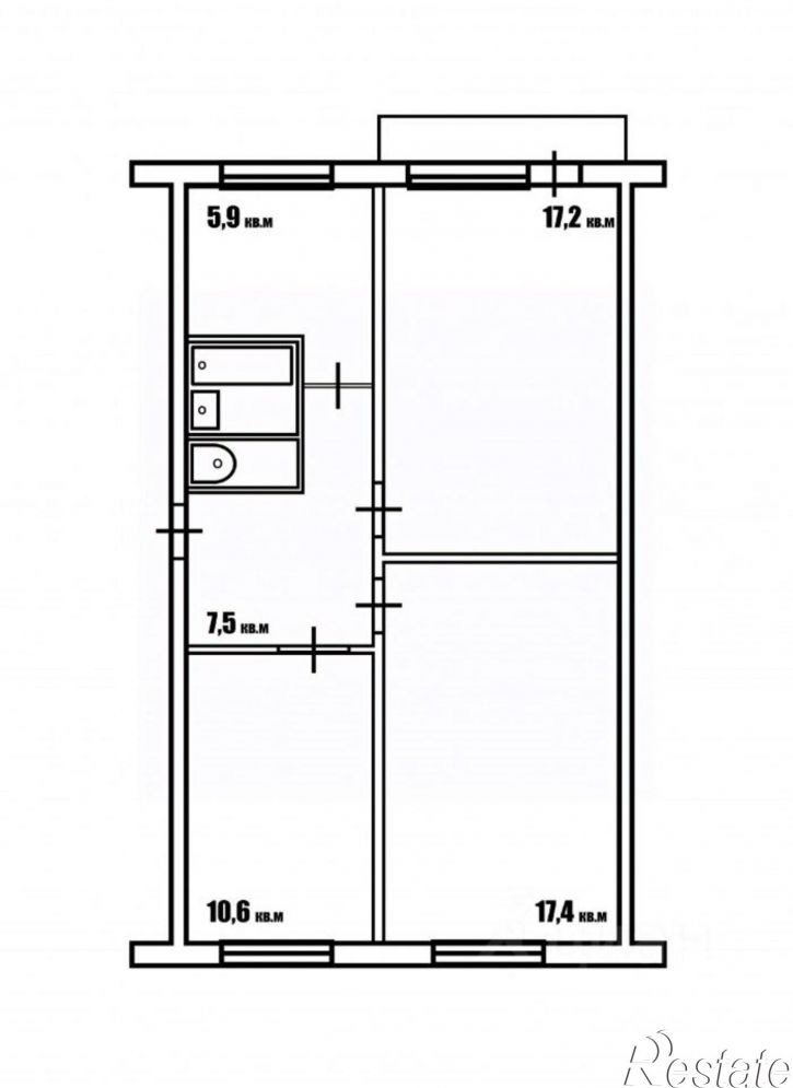 3-комн квартира ул Восточная, 17,  д. 17