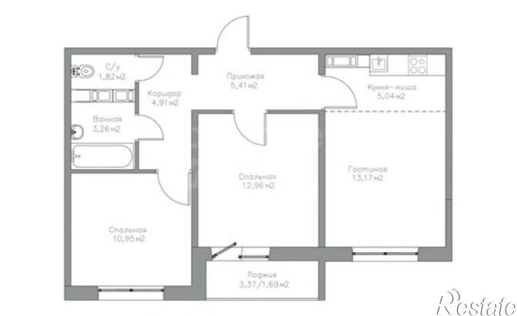 3-комн квартира улица Рокоссовского, 25