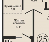 2-комн, 41 кв м, этаж 6/18 Южный административный округ, Ленинский район