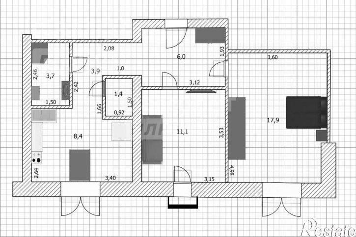 2-комн квартира ул 8 Марта, 30,  д. 30
