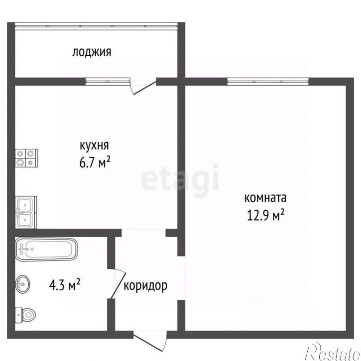1-комн квартира ул Терешковой, 25,  д. 25