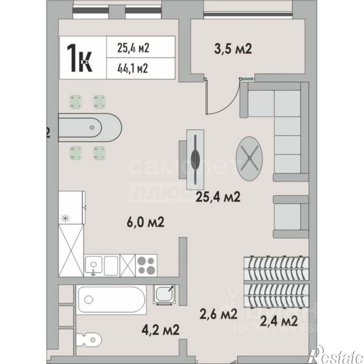 1-комн квартира ул Липовая, 20,  д. 20