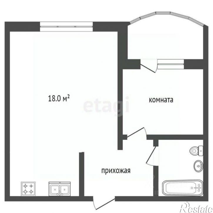 1-комн квартира ул Неплюева, 5,  д. 5