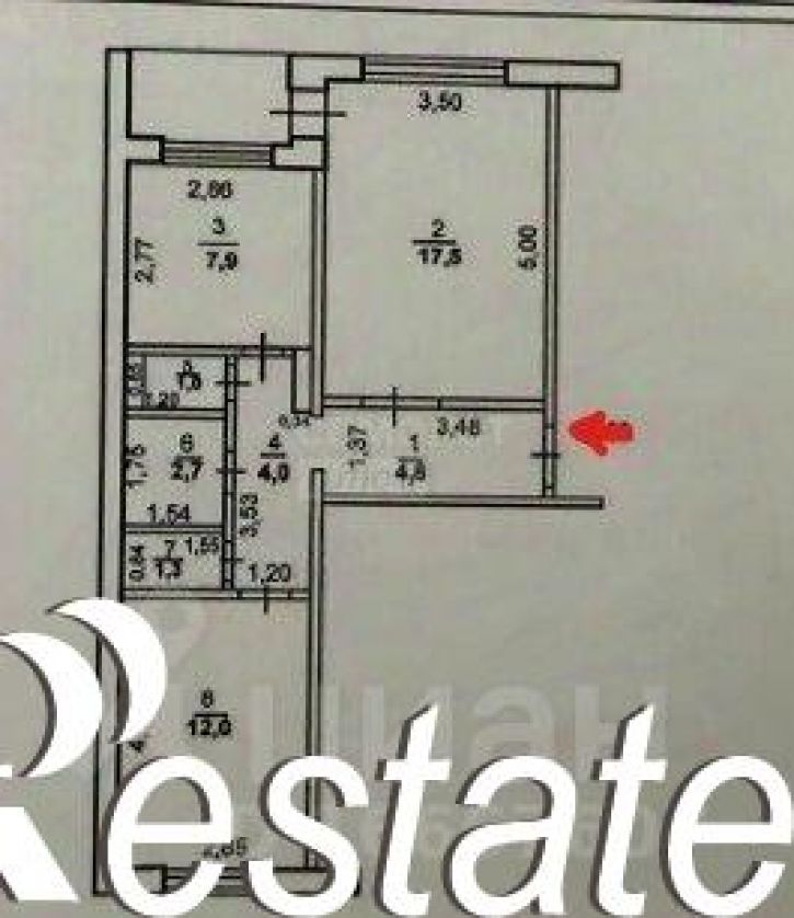 2-комн квартира Туркестанская улица, 39,  д. 39