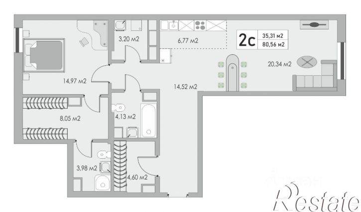 2-комн квартира улица Черепановых, 6,  д. 6