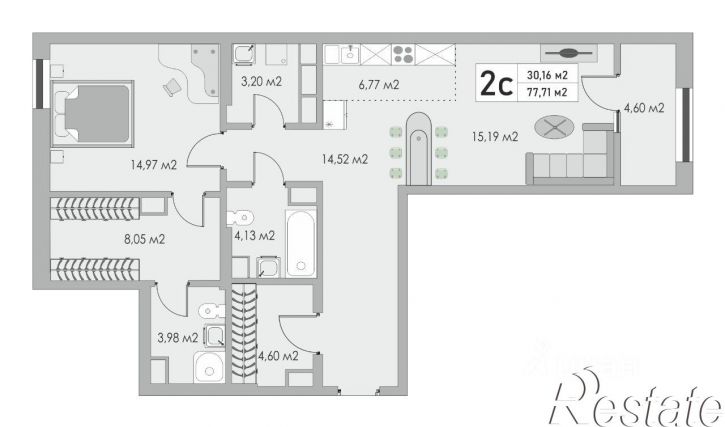 2-комн квартира улица Черепановых, 6,  д. 6