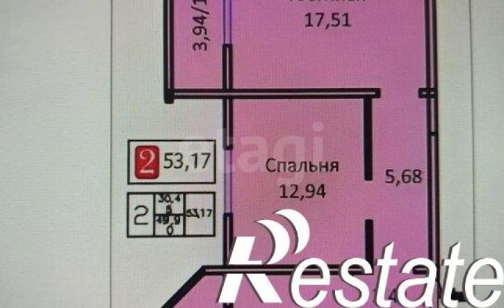 2-комн квартира Квартальный переулок, 4,  д. 4