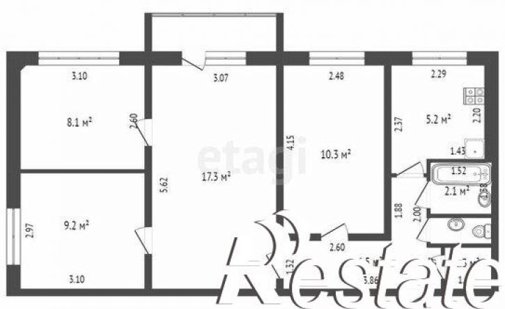 4-комн квартира проспект Победы, 156/3,  д. 156/3