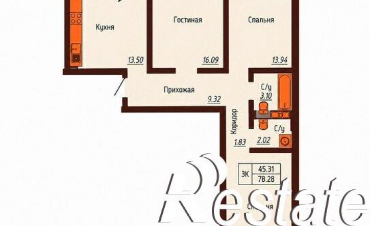 3-комн квартира Просторная улица, 15,  д. 15