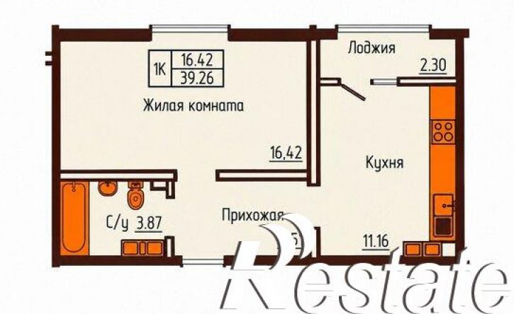 1-комн квартира Просторная улица, 15,  д. 15