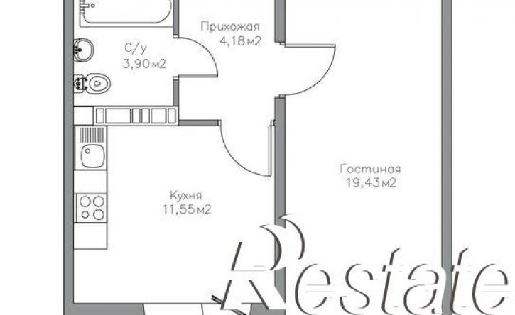 1-комн квартира в новом доме проспект Победы, 151/1,  д. 151/1